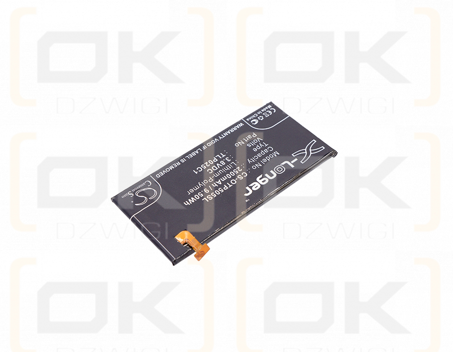 Alcatel OT-5056W / TLP025C1 2500 mAh Li-Polymer 3,8 V (Cameron Sino)