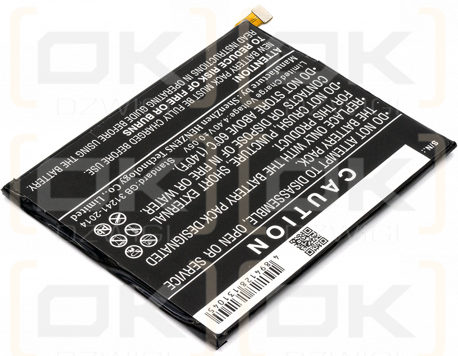 Alcatel A5 LED Dual Sim / TLp027AJ 2800mAh Li-Polymer 3.85V (Cameron Sino)