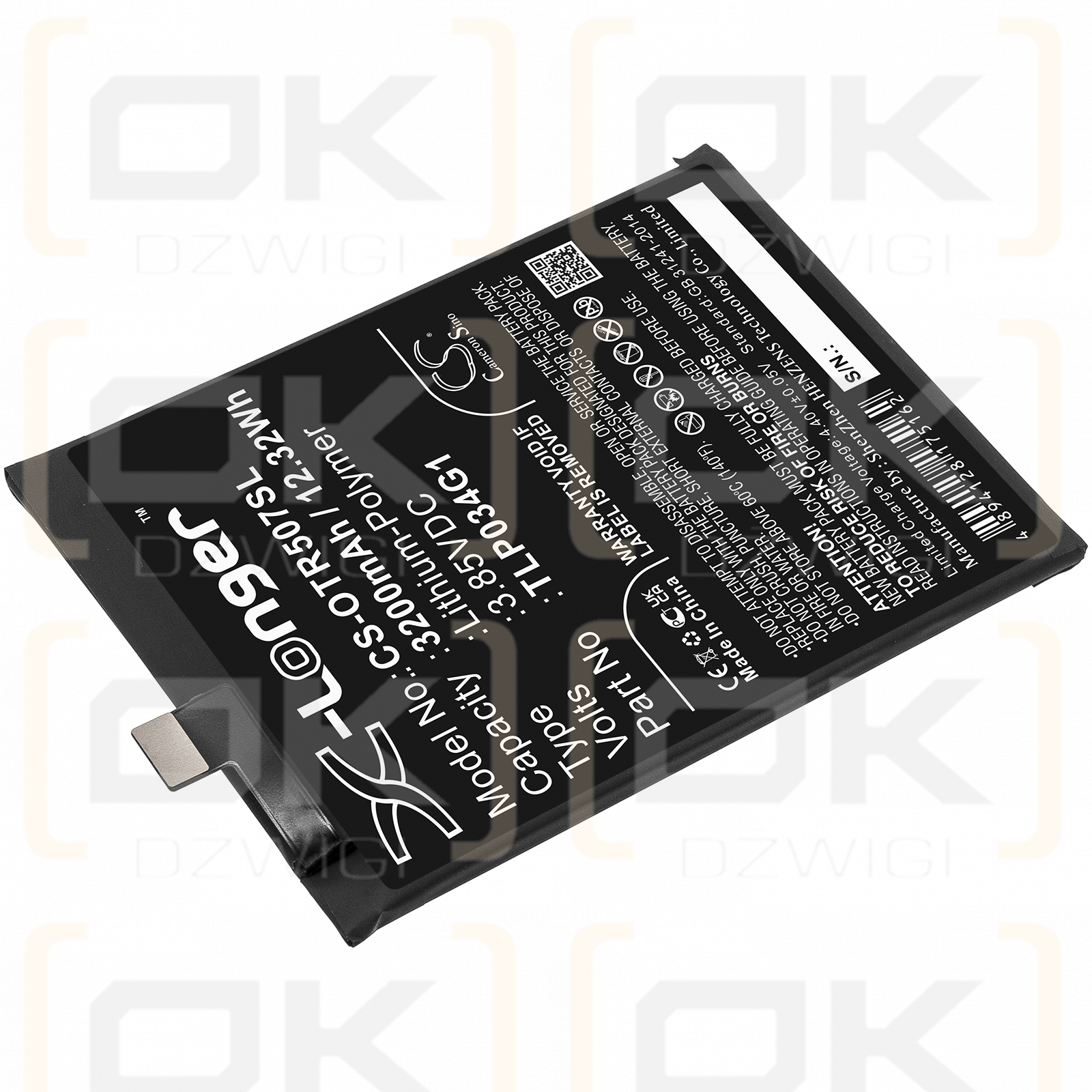 Alcatel OT-5007S / TLP034G1 3200 mAh Li-Polymer 3,85 V (Cameron Sino)