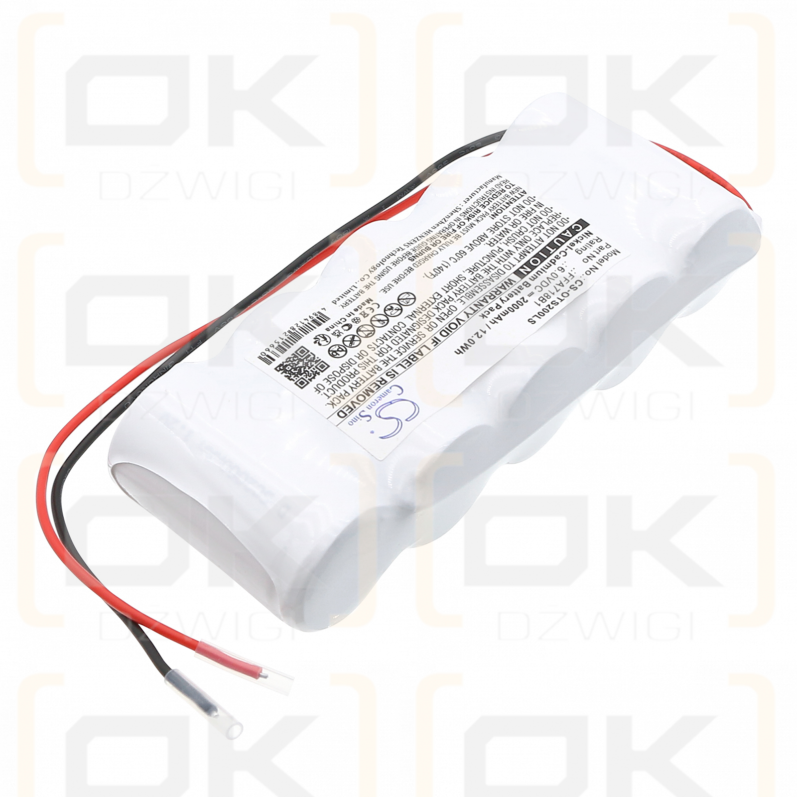 OTIS Emergency power supply ECU 2 / FFA718B1 2000mAh Ni-CD 6.0V (Cameron Sino)