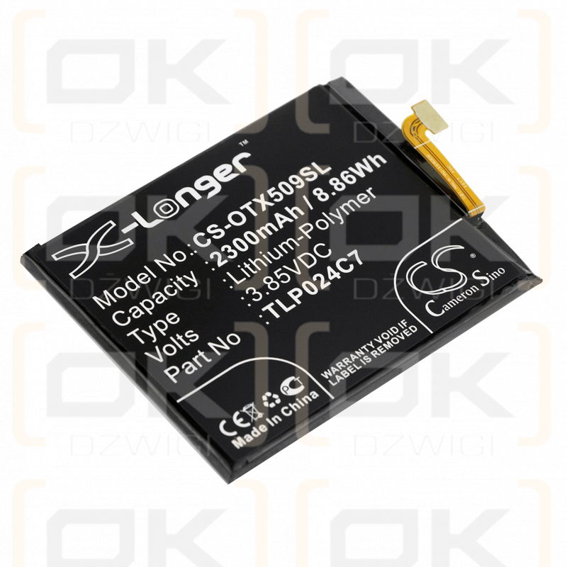 Alcatel OT-5059J / TLP024C7 2300 mAh Li-Polymer 3,85 V (Cameron Sino)