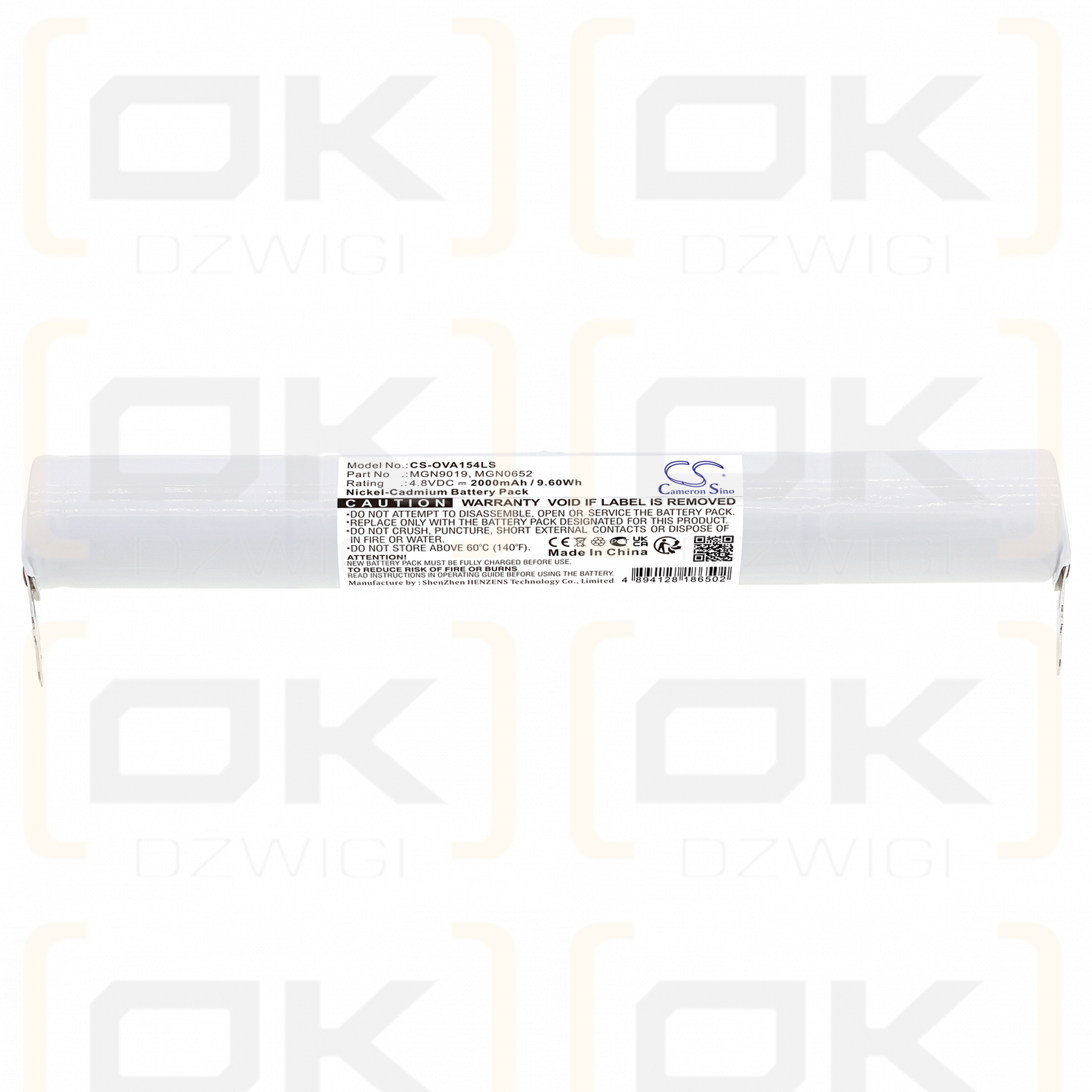 BAES BS154 / MGN9019 2000mAh Ni-CD 4.8V (Cameron Sino)