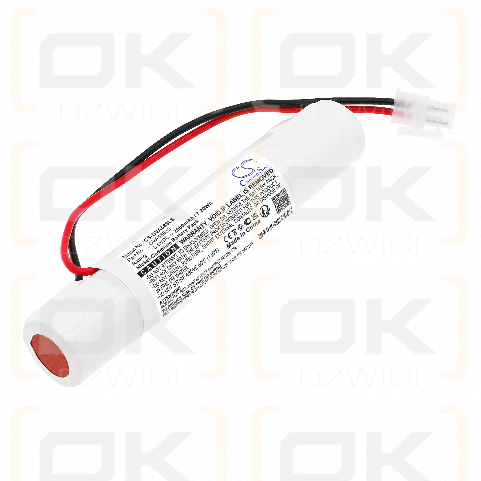 Schneider MGN9018 / OVA58983 2000mAh Ni-CD 3.6V (Cameron Sino)