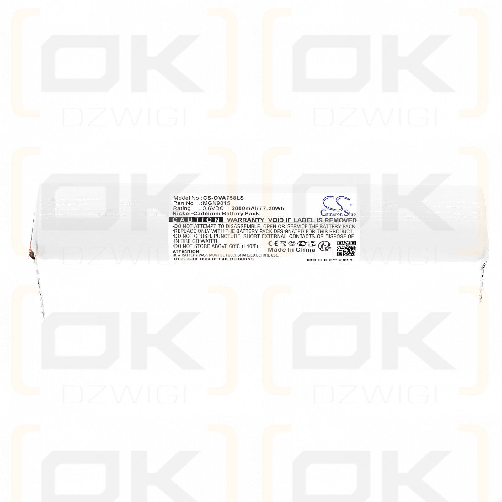 Schneider OVA58983 / MGN9015 2000 mAh Ni-CD 3,6 V (Cameron Sino)