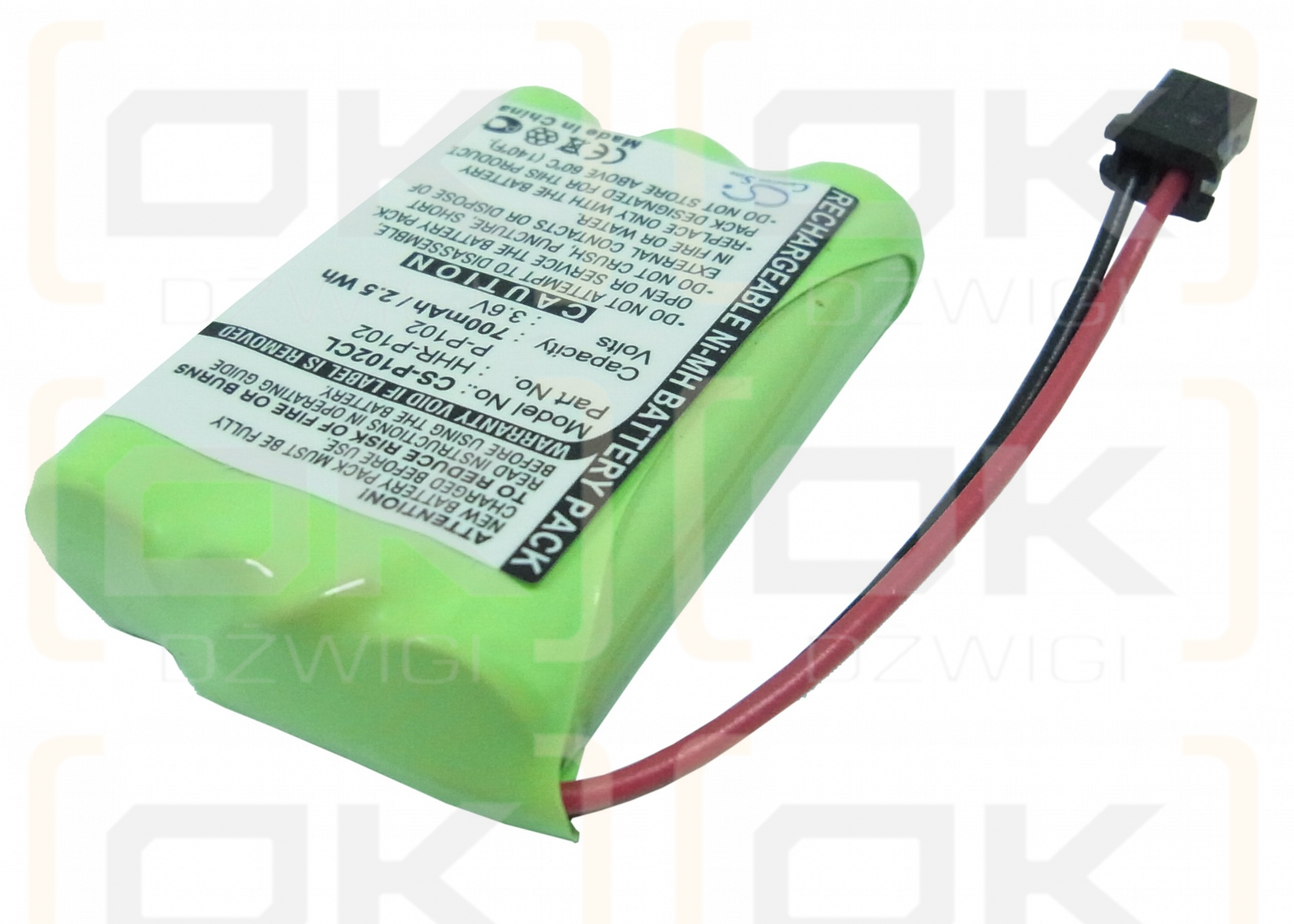 Panasonic P-P102 / HHR-P102 700mAh Ni-MH 3.6V (Cameron Sino)