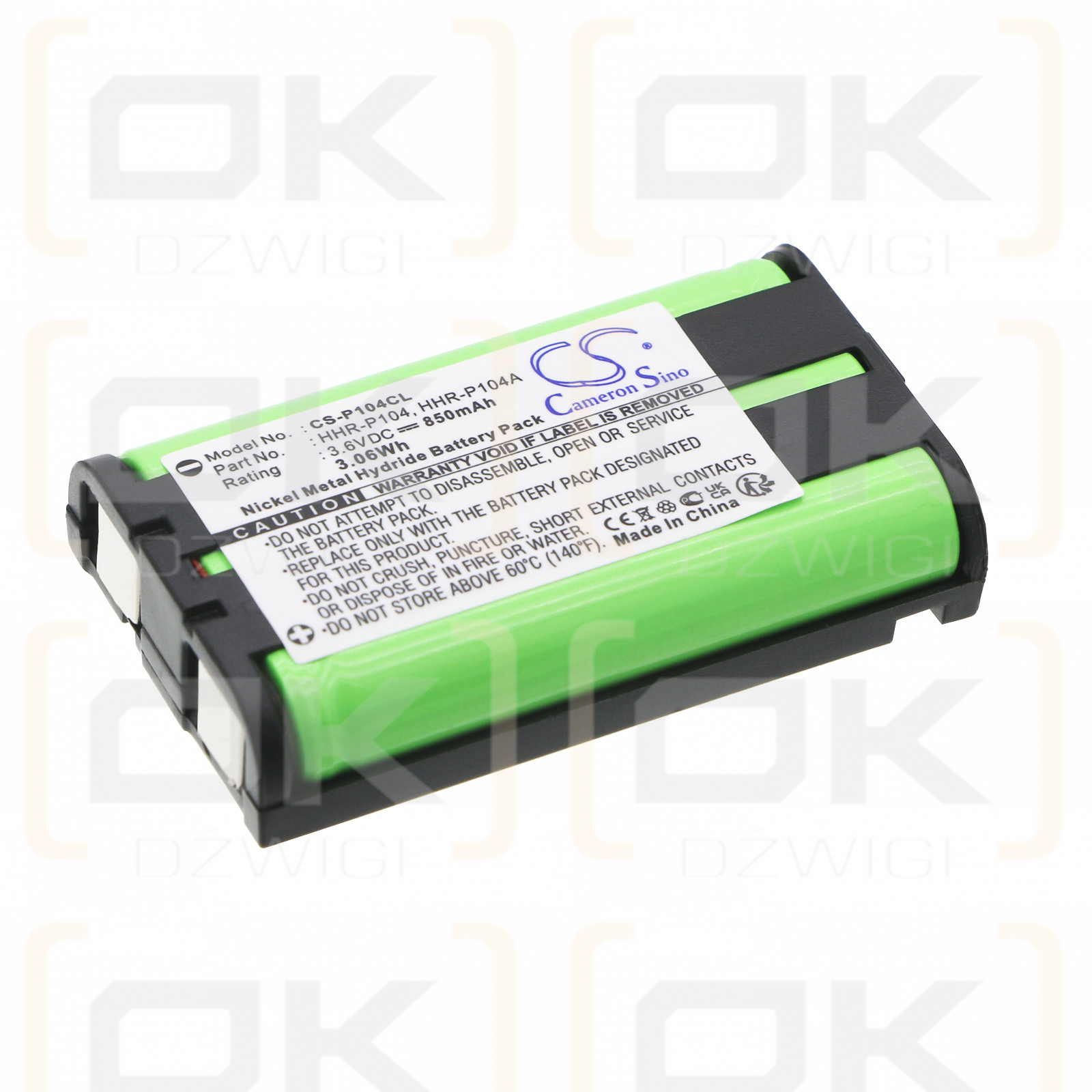 Panasonic KX-TG2356S / HHR-P104 850mAh Ni-MH 3.6V (Cameron Sino)