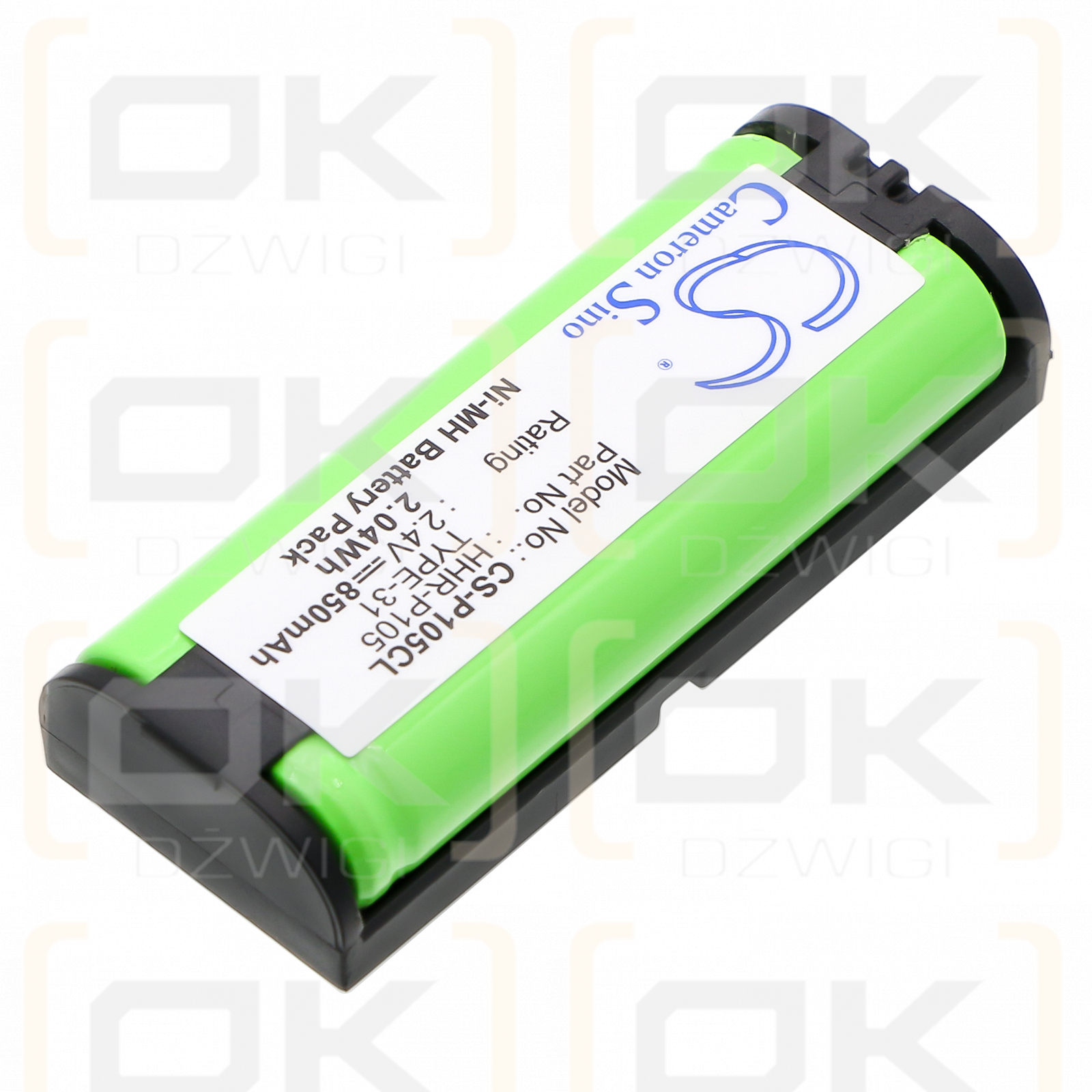 Toshiba DK-T2404-DECT / BT-1009 850mAh Ni-MH 2.4V (Cameron Sino)