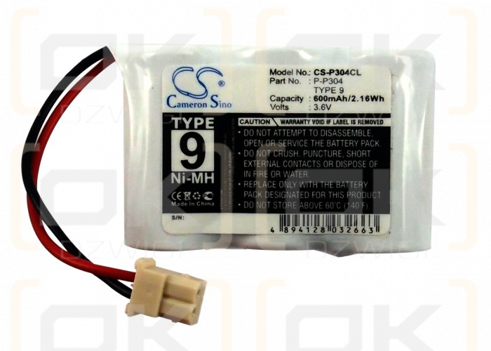 Panasonic / P-P304 600mAh Ni-MH 3.6V (Cameron Sino)