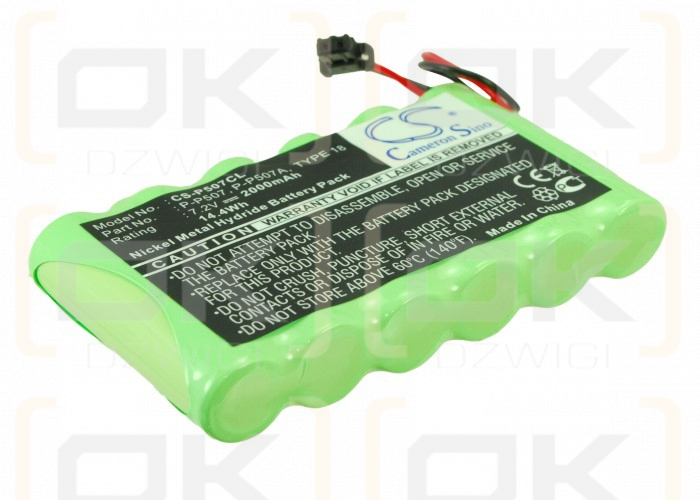 Panasonic KX-TG4000B Copia de seguridad / P-P507 2000mAh Ni-MH 7.2V (Cameron Sino)