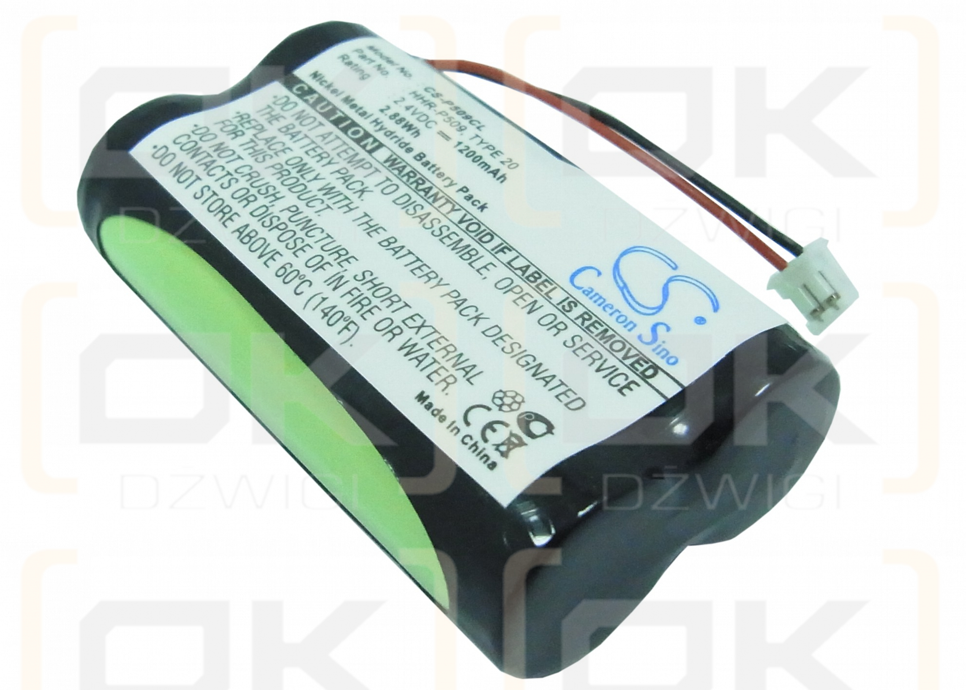 Panasonic KX-TG2690N / HHR-P509 1200 мАч Ni-MH 2,4 В (Cameron Sino)