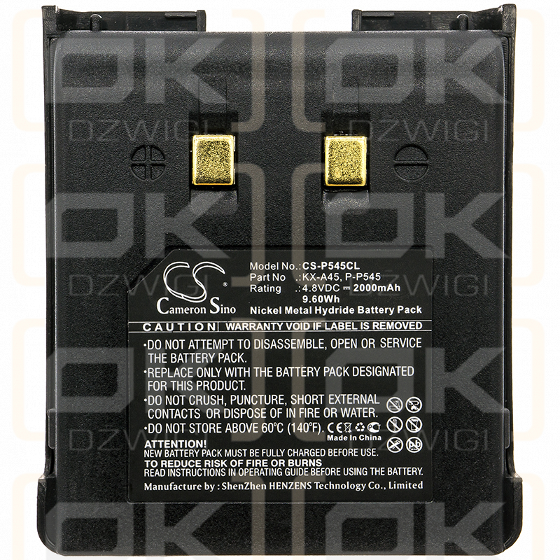 Panasonic KX-9280B / KX-A45 2000mAh Ni-MH 4.8V (Cameron Sino)