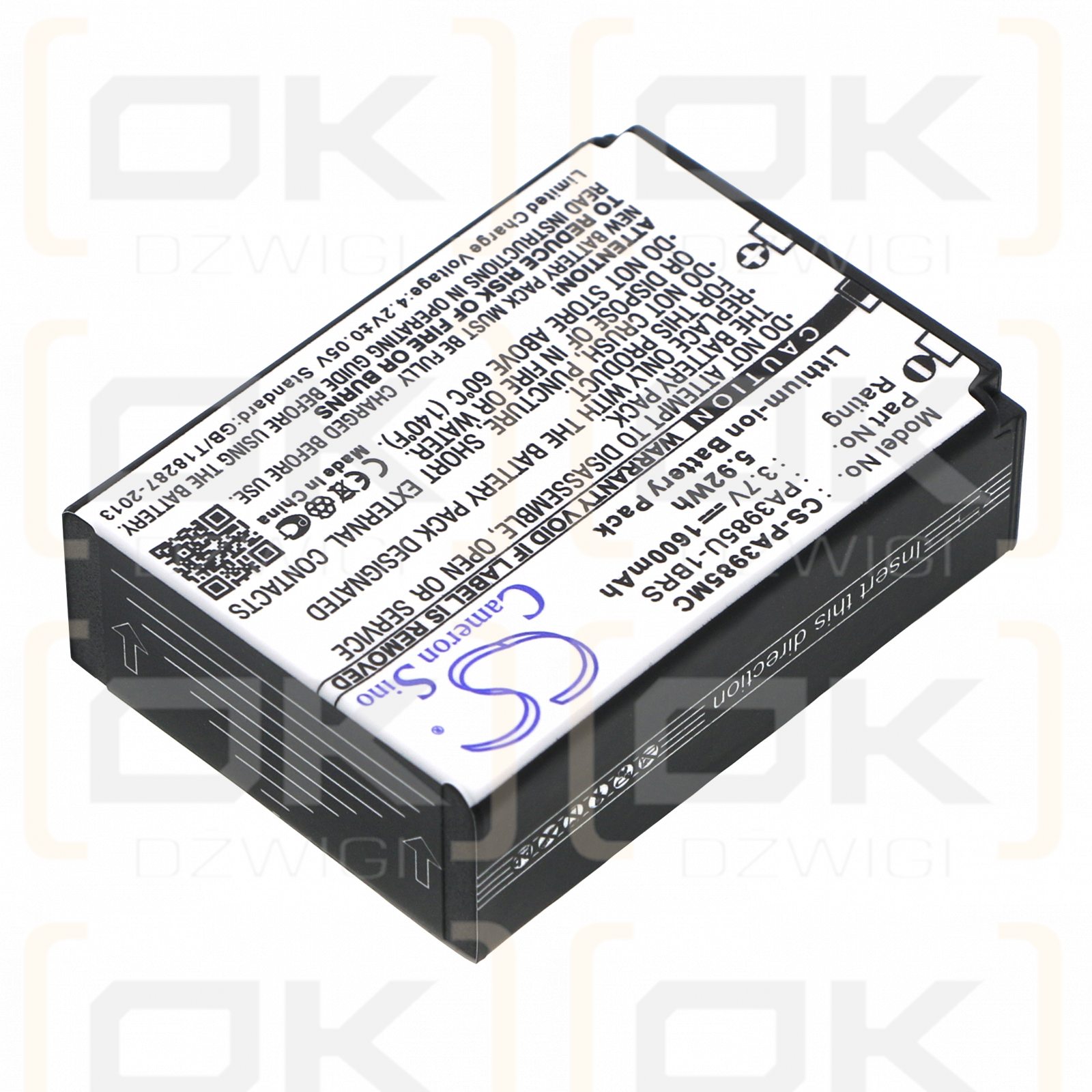 Toshiba Camileo X416 HD / PA3985 1600mAh Li-ion 3.7V (Cameron Sino)