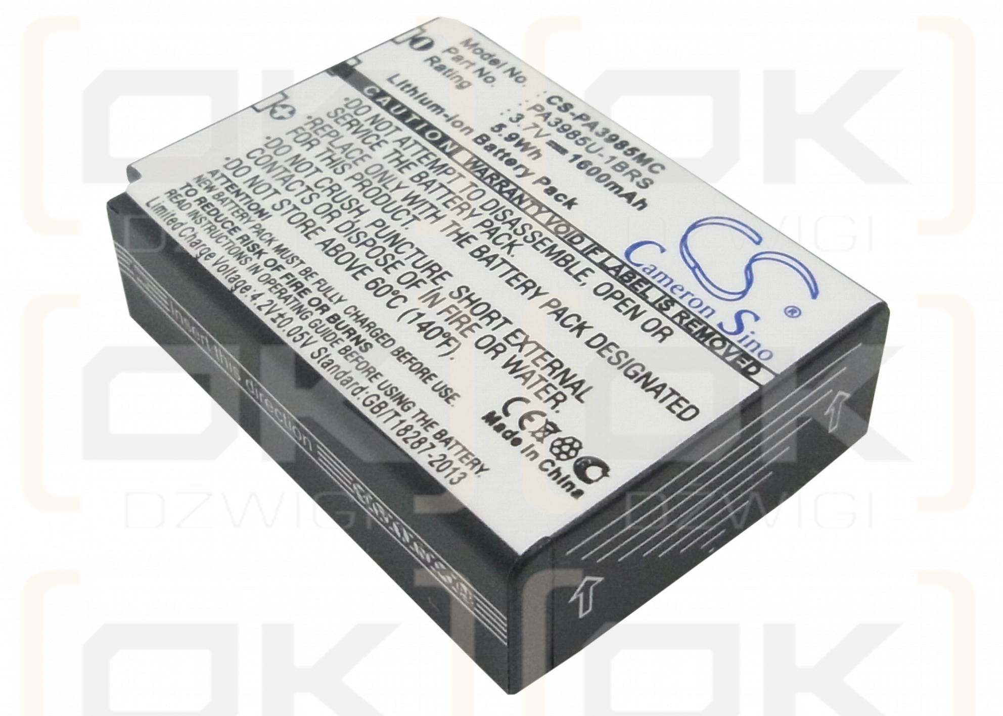 Toshiba Camileo X416 HD / PA3985 1600mAh Li-ion 3.7V (Cameron Sino)