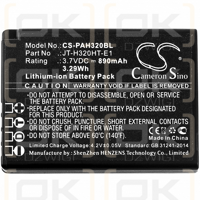 Panasonic H4320HT / ​​​​JT-H320HT-E1 890mAh Li-ion 3.7V (Cameron Sino)