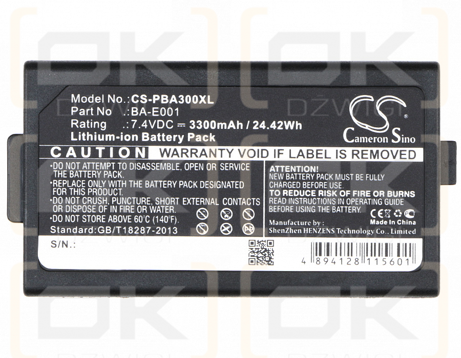 Brother P-touch H300/LI / BA-E001 3300mAh Li-ion 7.4V (Cameron Sino)