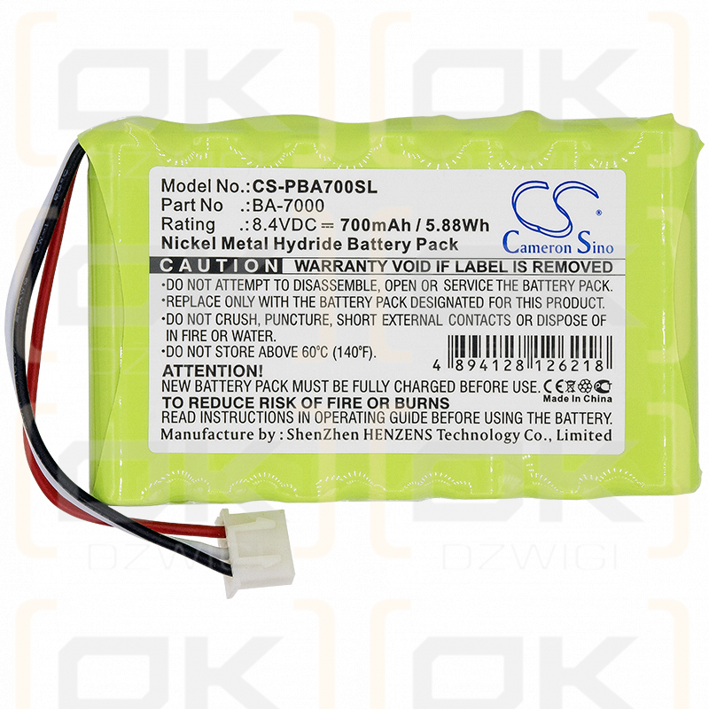 Brother PT-7600 Etikettendrucker / BA-7000 700 mAh Ni-MH 8,4 V (Cameron Sino)