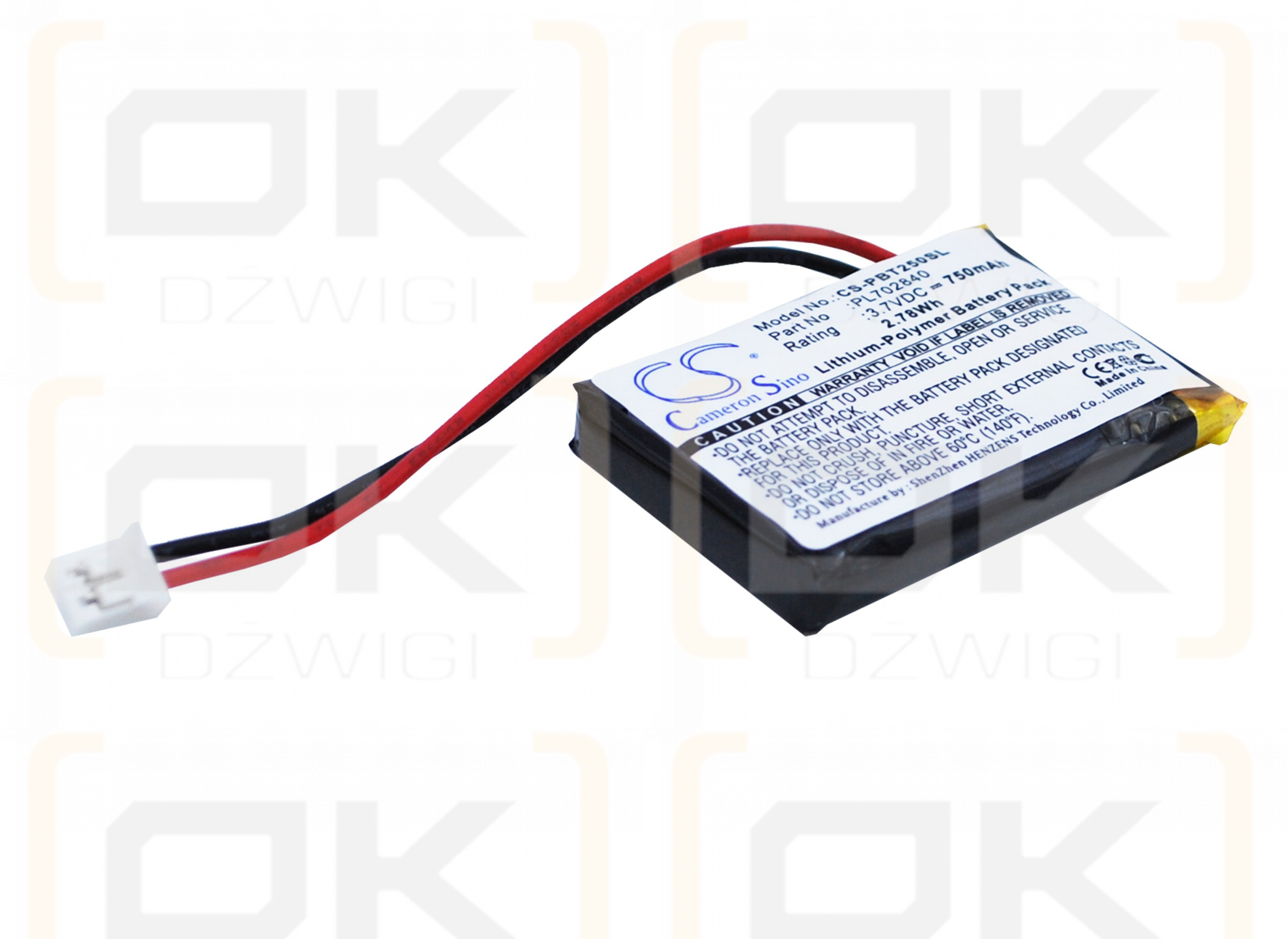 Philips BT64B / PL702840 750mAh Li-Polymer 3.7V (Cameron Sino)