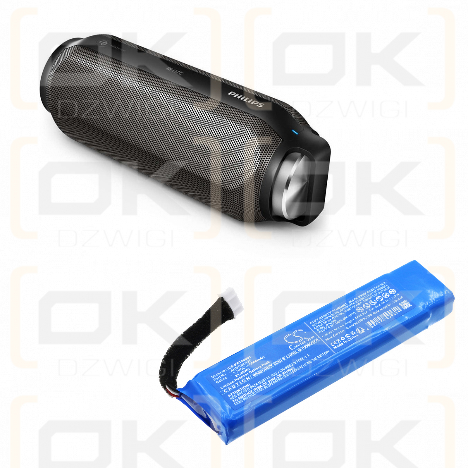 Philips BT6600B / AHB7030120 5800mAh Li-Polímero 3.7V (Cameron Sino)