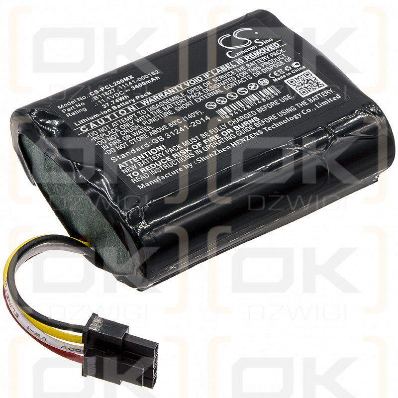 Physio-Control 1150-000018 / 11141-000162 3400 mAh Li-Ion 11,1 V (Cameron Sino)