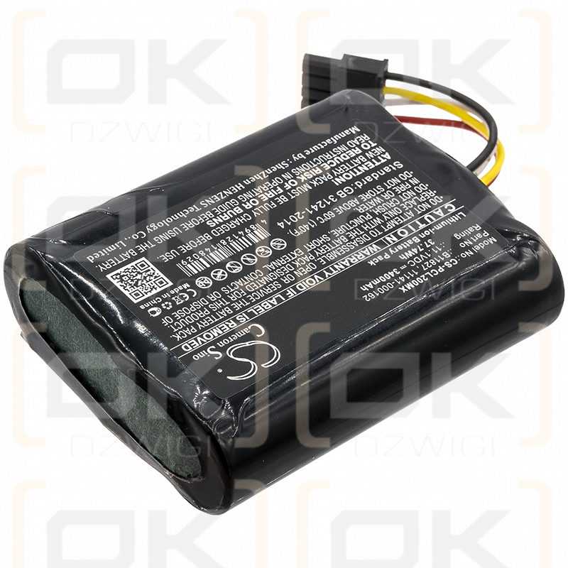 Physio-Control 1150-000018 / 11141-000162 3400mAh Li-ion 11.1V (Cameron Sino)