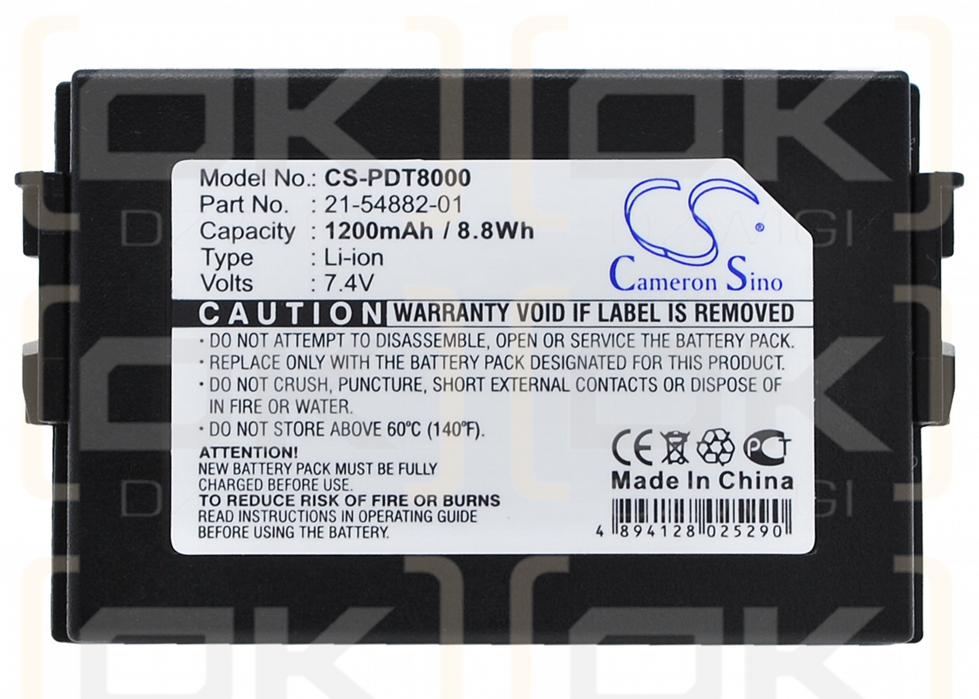 Symbol PDT-8056 / 21-54882-01 1200mAh Li-ion 7.4V (Cameron Sino)