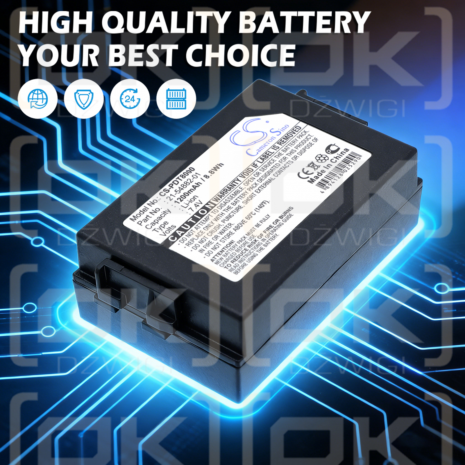 Referenz PDT-8056 / 21-54882-01 1200 mAh Li-Ionen 7,4 V (Cameron Sino)