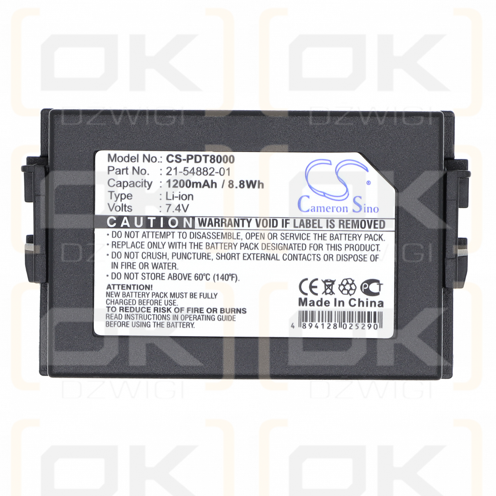 Referenz PDT-8056 / 21-54882-01 1200 mAh Li-Ionen 7,4 V (Cameron Sino)