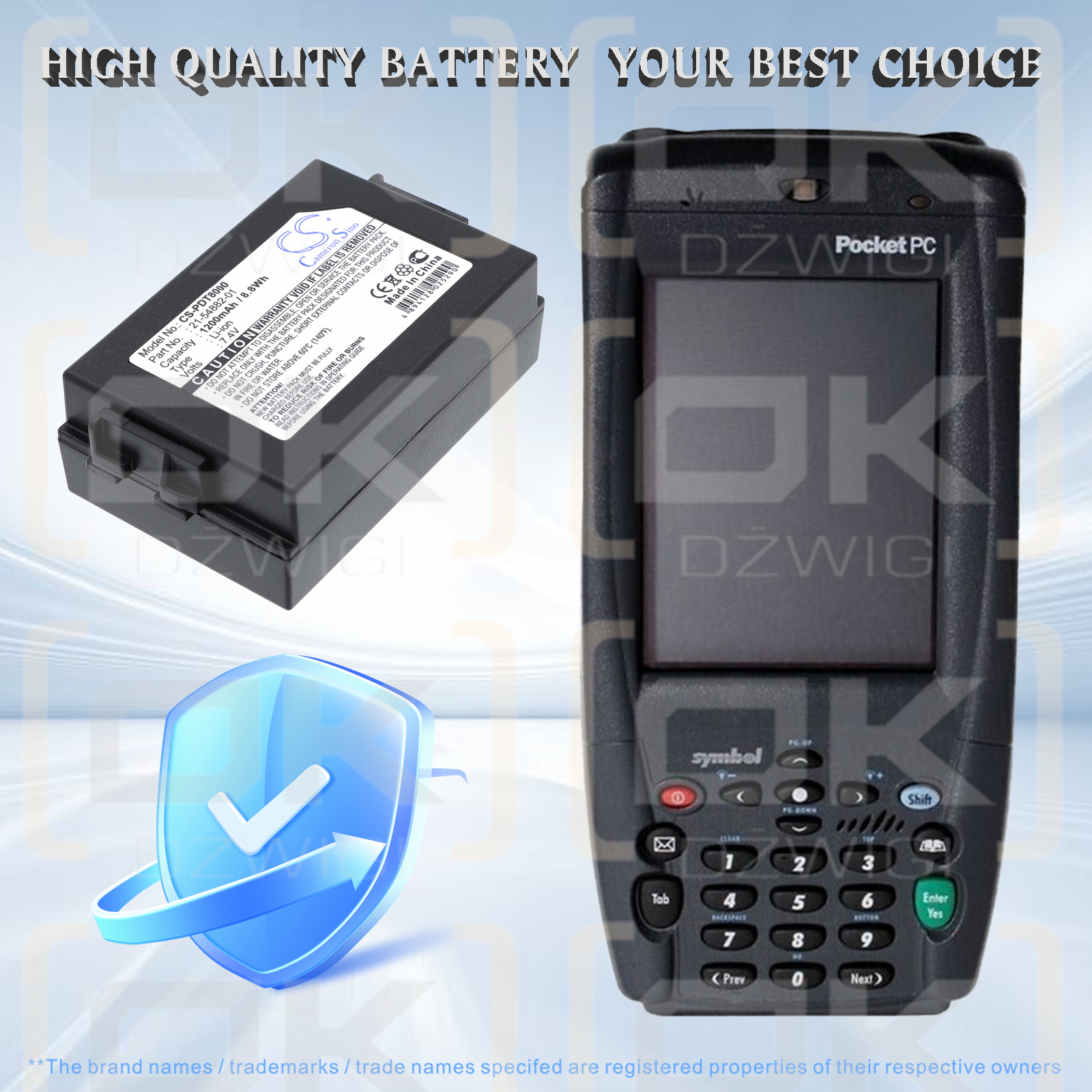 Referenz PDT-8056 / 21-54882-01 1200 mAh Li-Ionen 7,4 V (Cameron Sino)