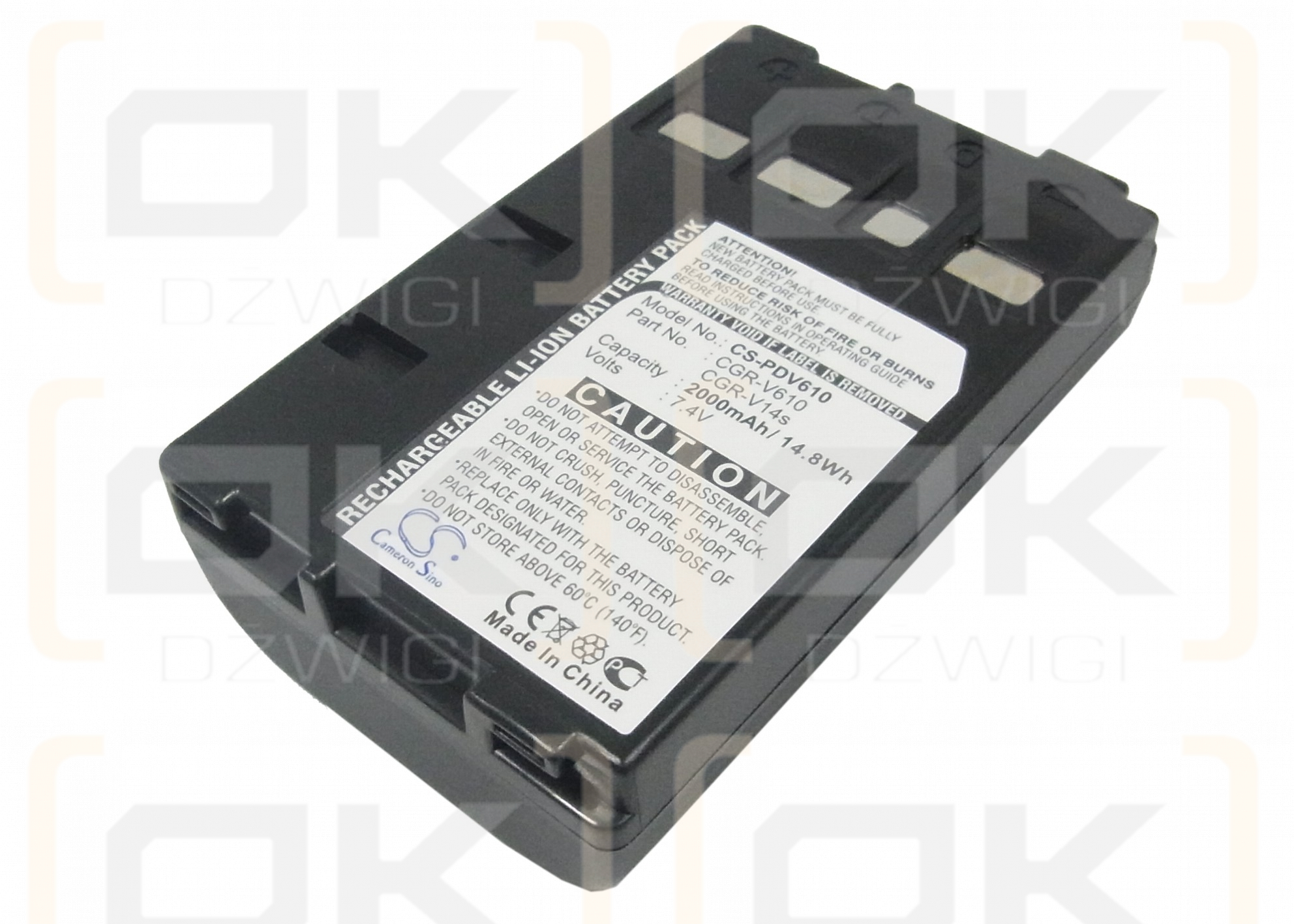 Panasonic NVRZ10 / CGR-V610 2000 мАч литий-ионный 7,4 В (Cameron Sino)