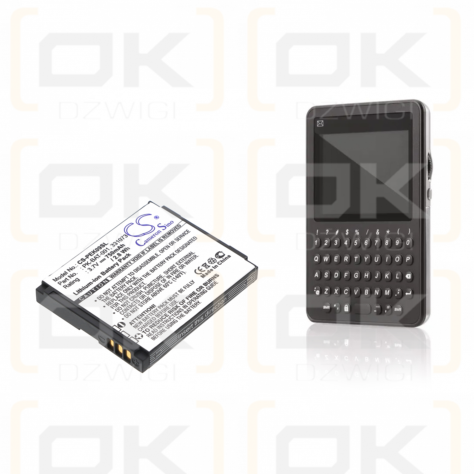Peek 9 / PK-BAT-001 750mAh Li-ion 3.7V (Cameron Sino)
