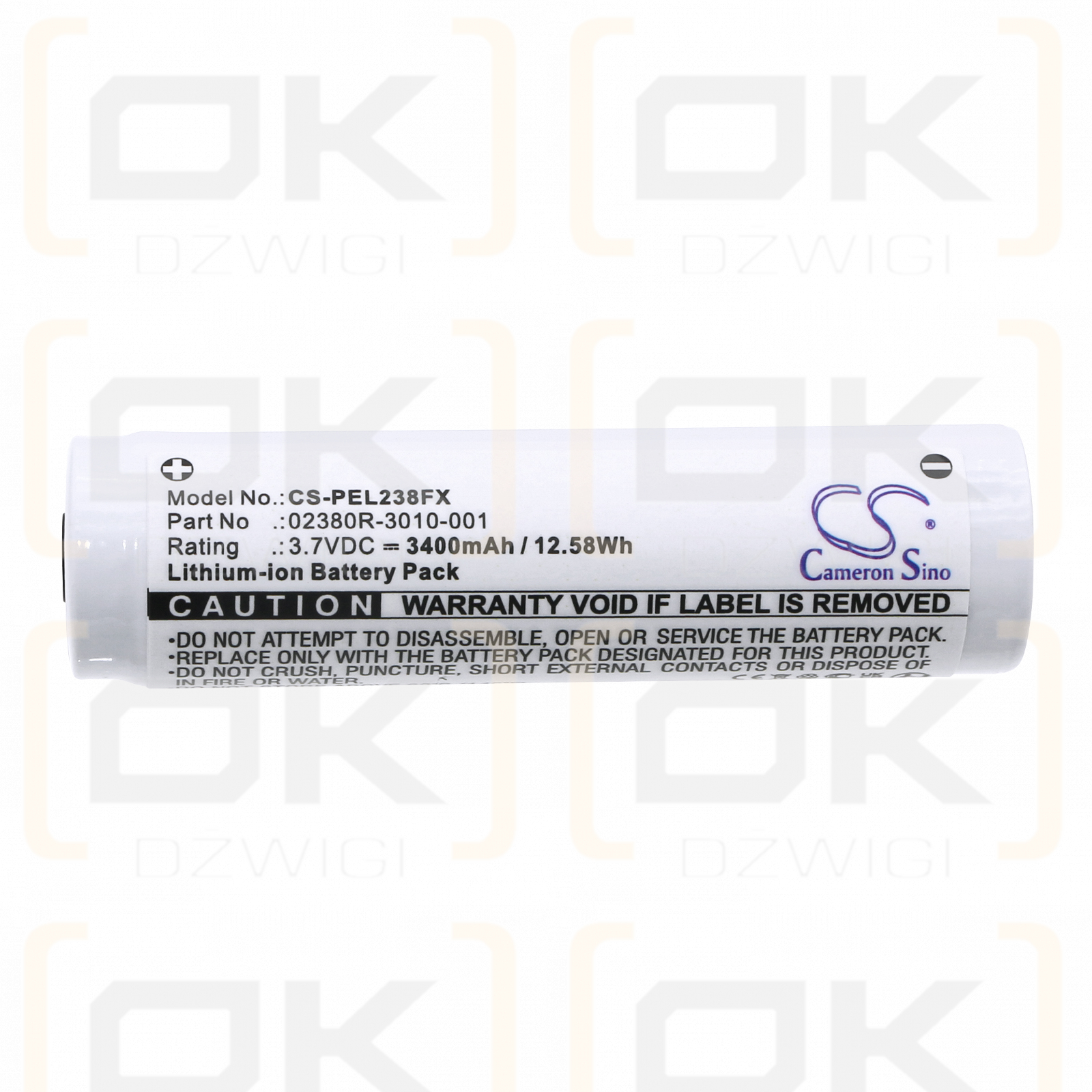 Linterna LED Pelican 7000 / 02380R-3010-000E 3400mAh Li-ion 3.7V (Cameron Sino)