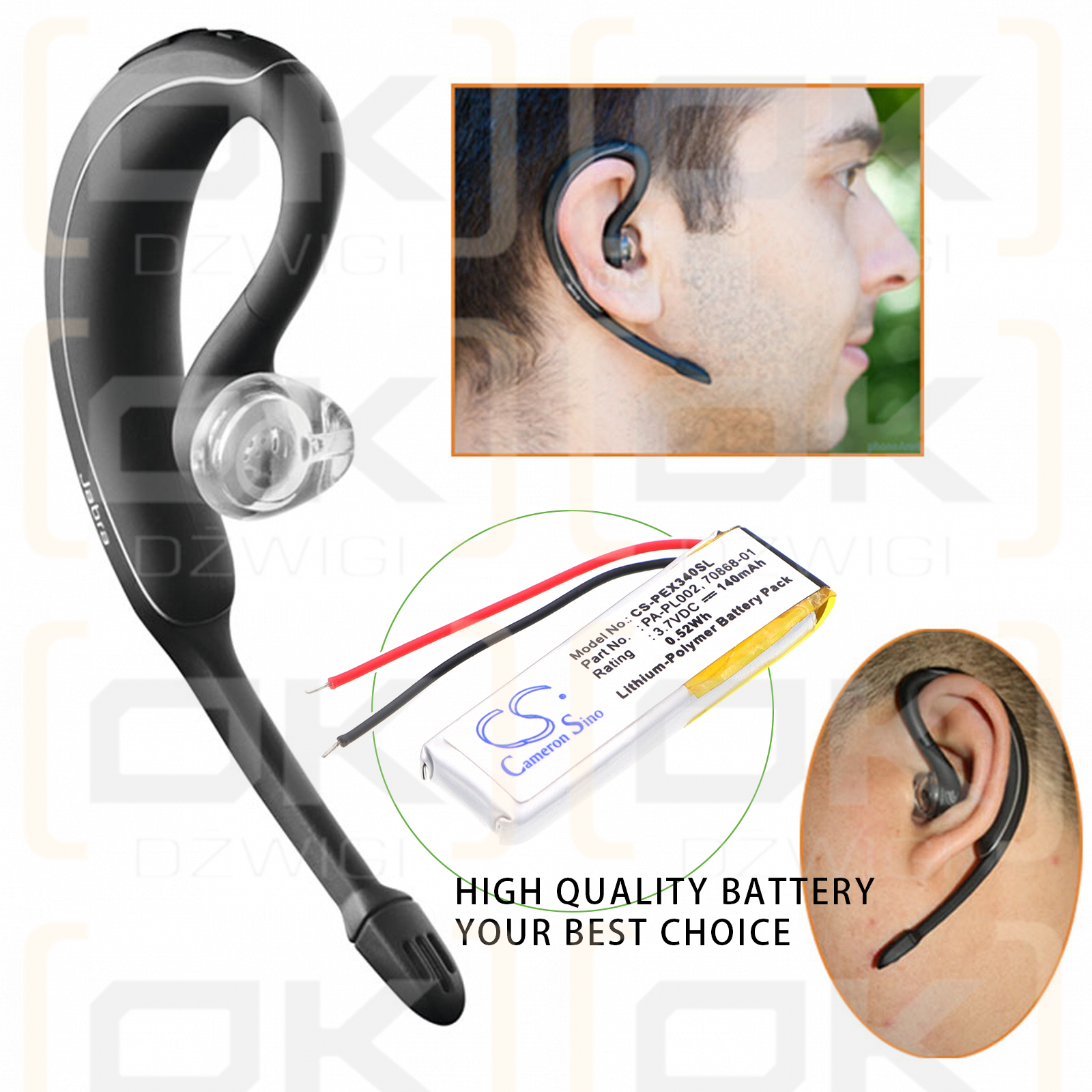 JBL T110BT / GSP051230 140 mAh Li-Polymer 3,7 V (Cameron Sino)