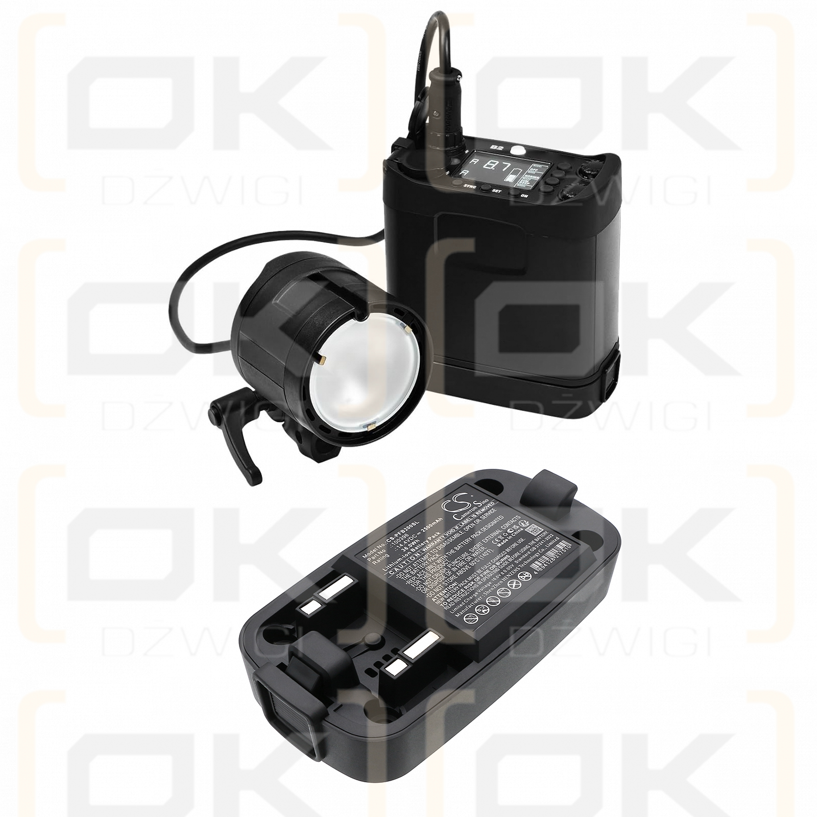 Flash para cámara Profoto B2 / 100396, 2500 mAh, iones de litio, 14,4 V (Cameron Sino)