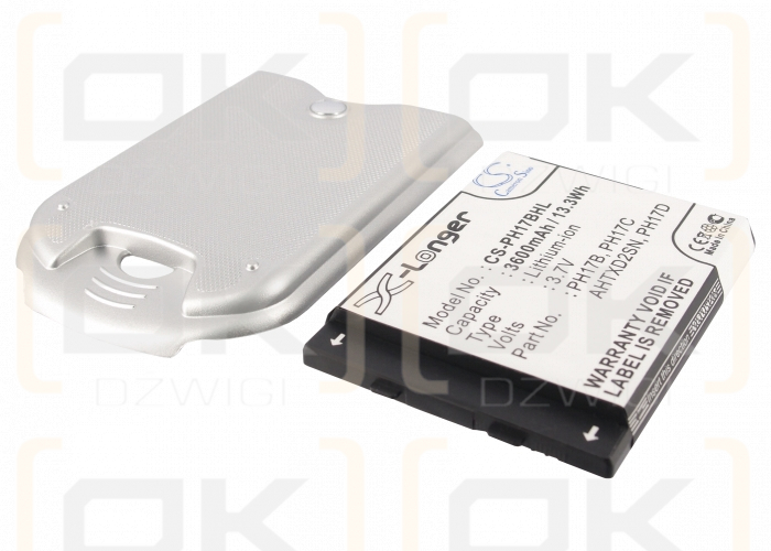Replacement Battery for T-Mobile MDA ii / PH17B 3600 mAh Li-ion 3.7 V (Cameron Sino)