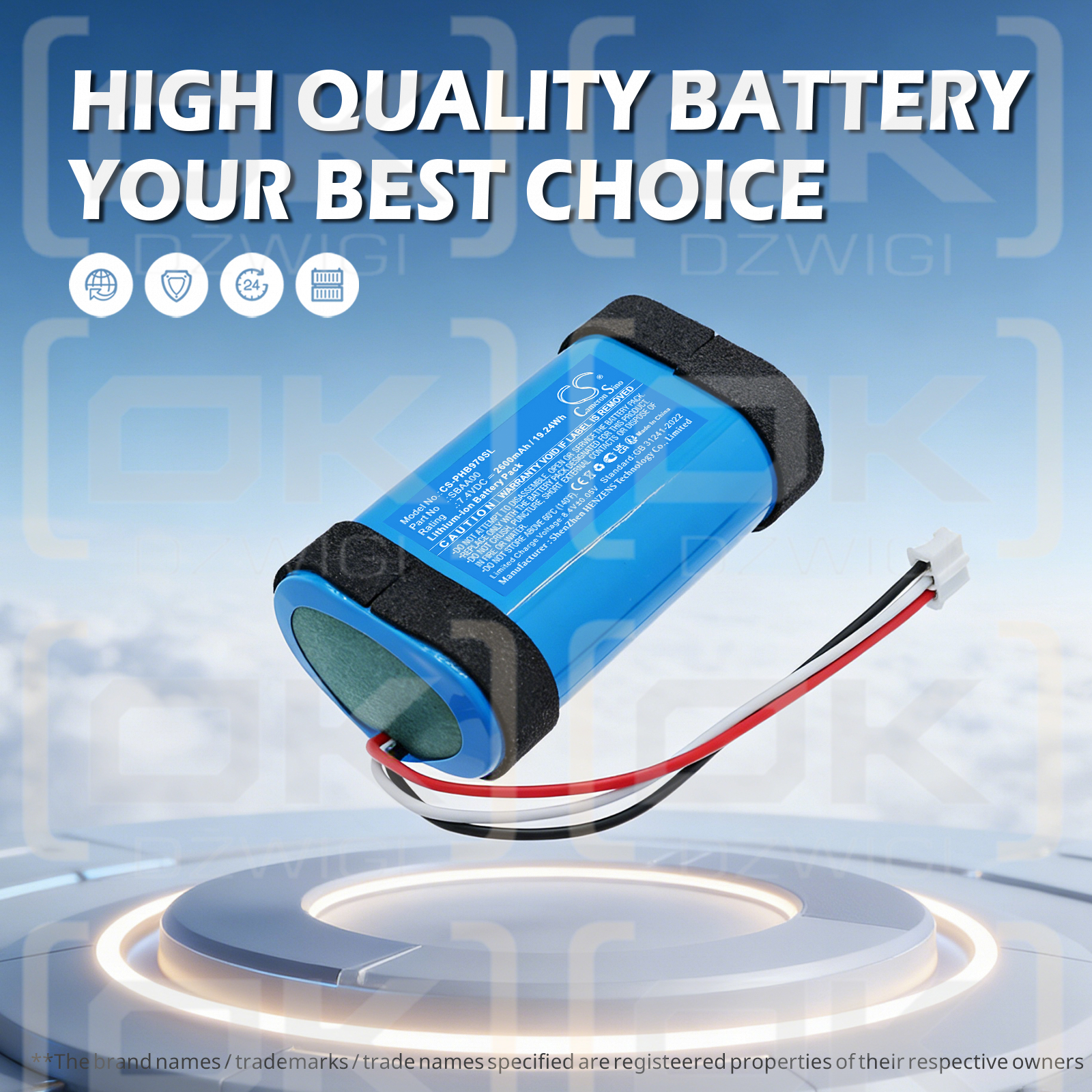 Philips Fidelio B9 / SBAA00 2600 mAh Li-Ion 7,4 V (Cameron Sino)