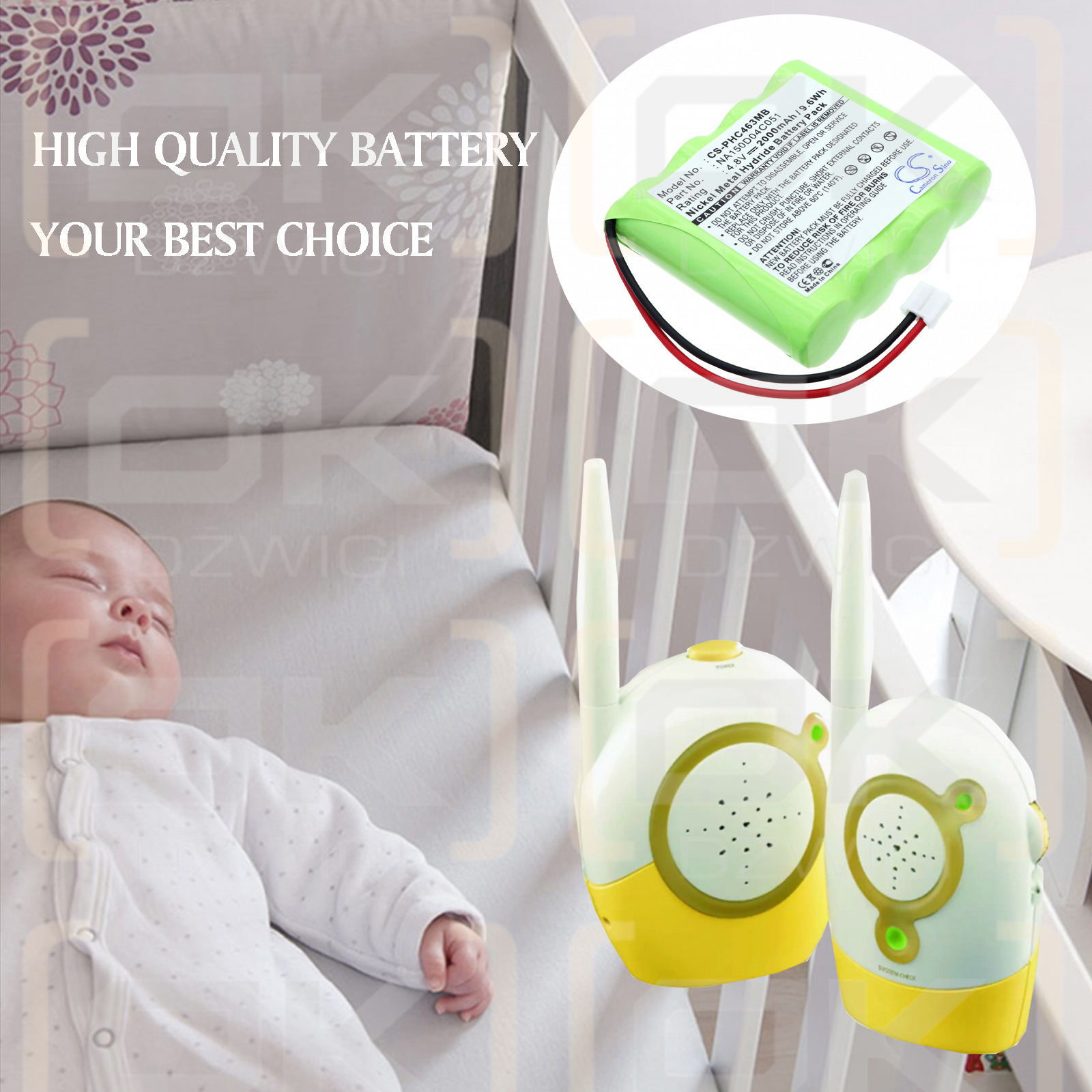 Philips SBC-SC491 / NA150D04C051 2000 mAh Ni-MH 4,8 V (Cameron Sino)