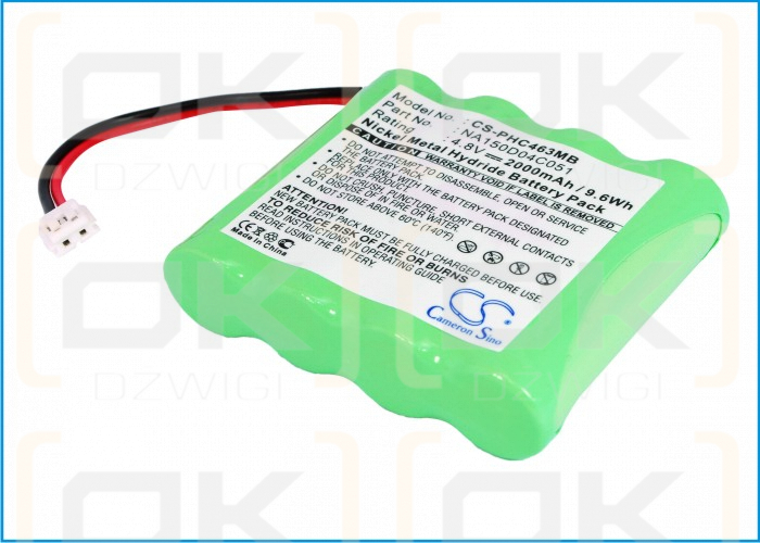 Philips SBC-SC491 / NA150D04C051 2000mAh Ni-MH 4.8V (Cameron Sino)