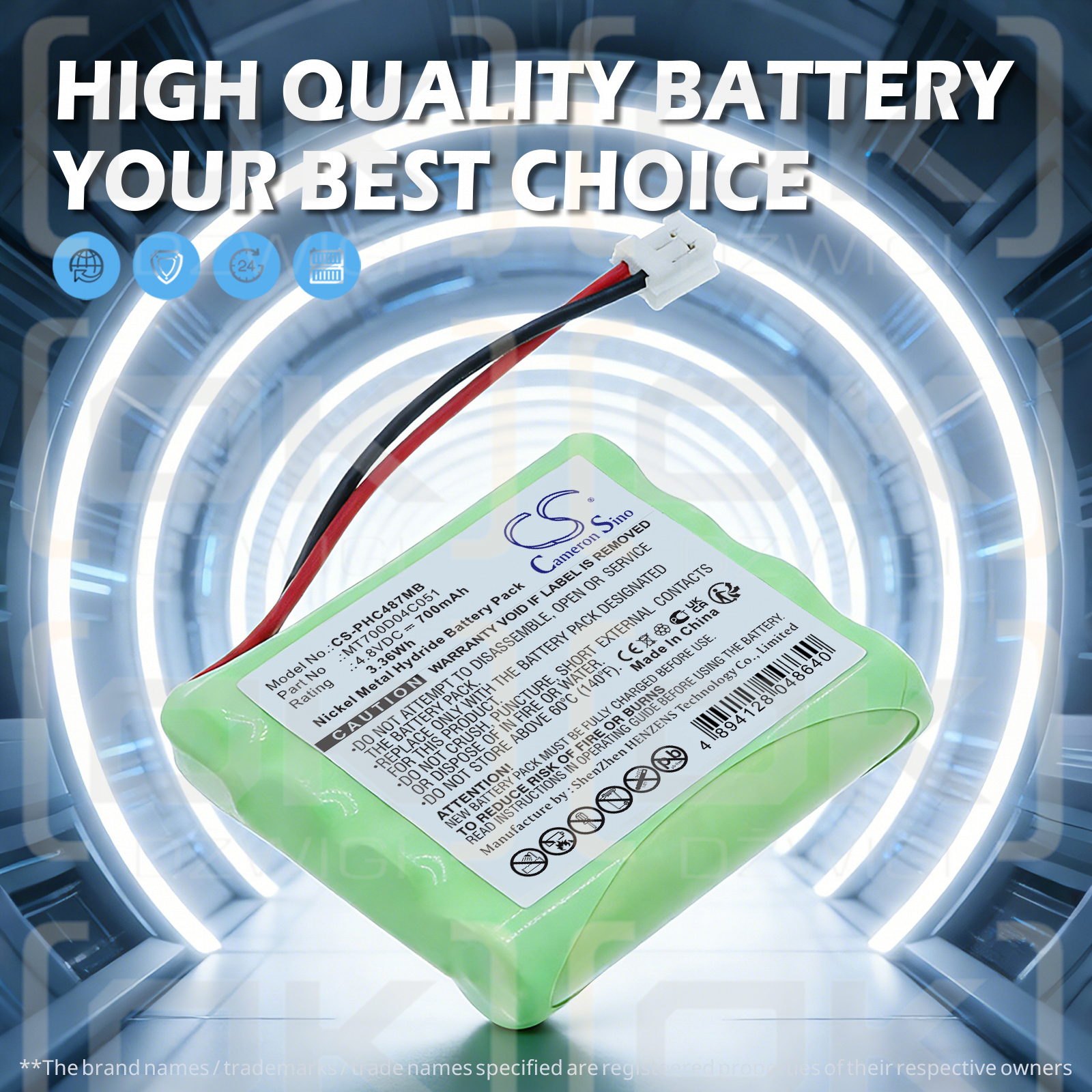 Philips SBC-EB4870 E2005 / MT700D04C051 700 mAh Ni-MH 4,8 V (Cameron Sino)