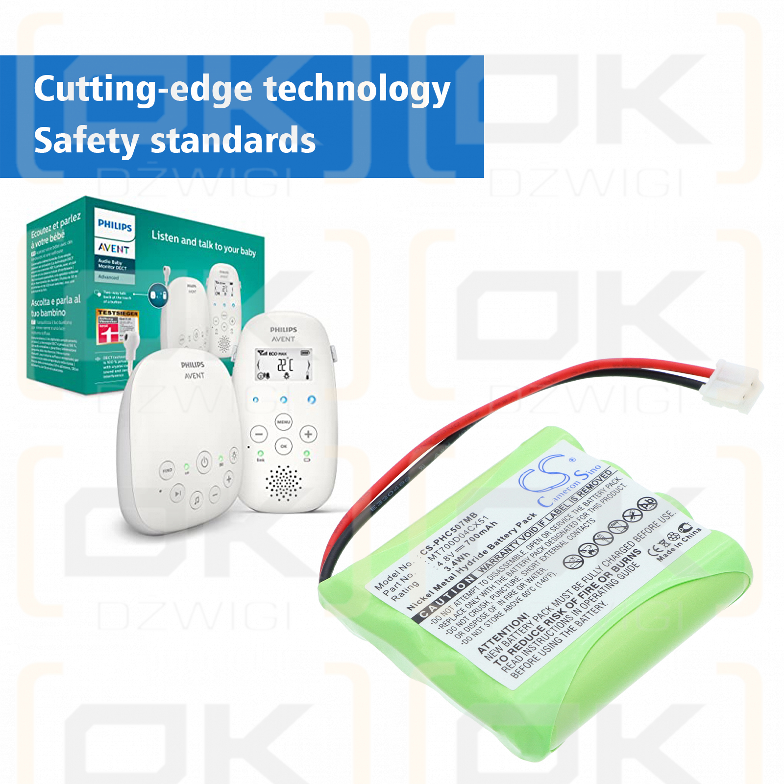 Philips Avent SCD 468/84-R / MT700D04CX51 700 mAh Ni-MH 4,8 V (Cameron Sino)