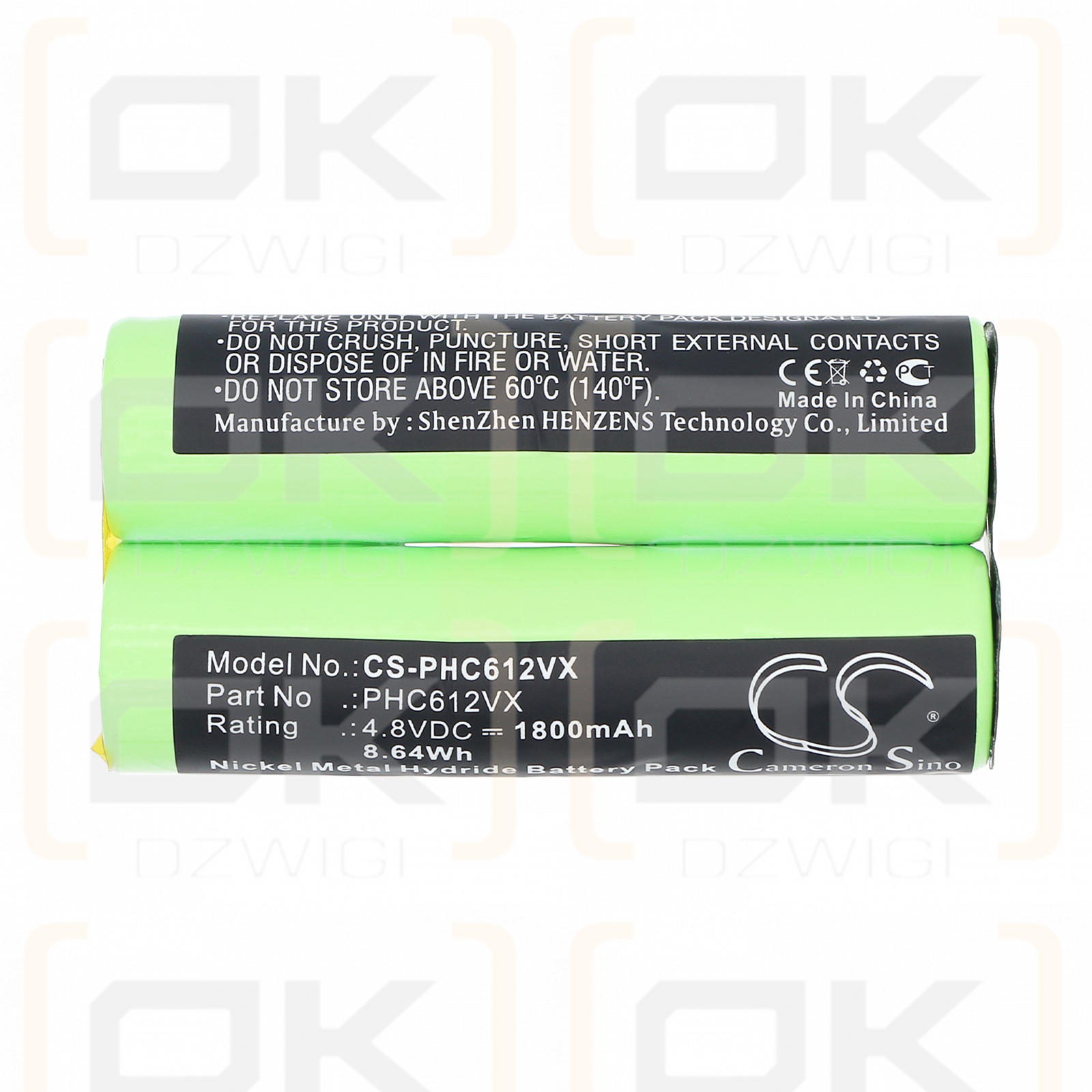 Philips FC6125 / 422245945563 1800 mAh Ni-MH 4.8 V (Cameron Sino)