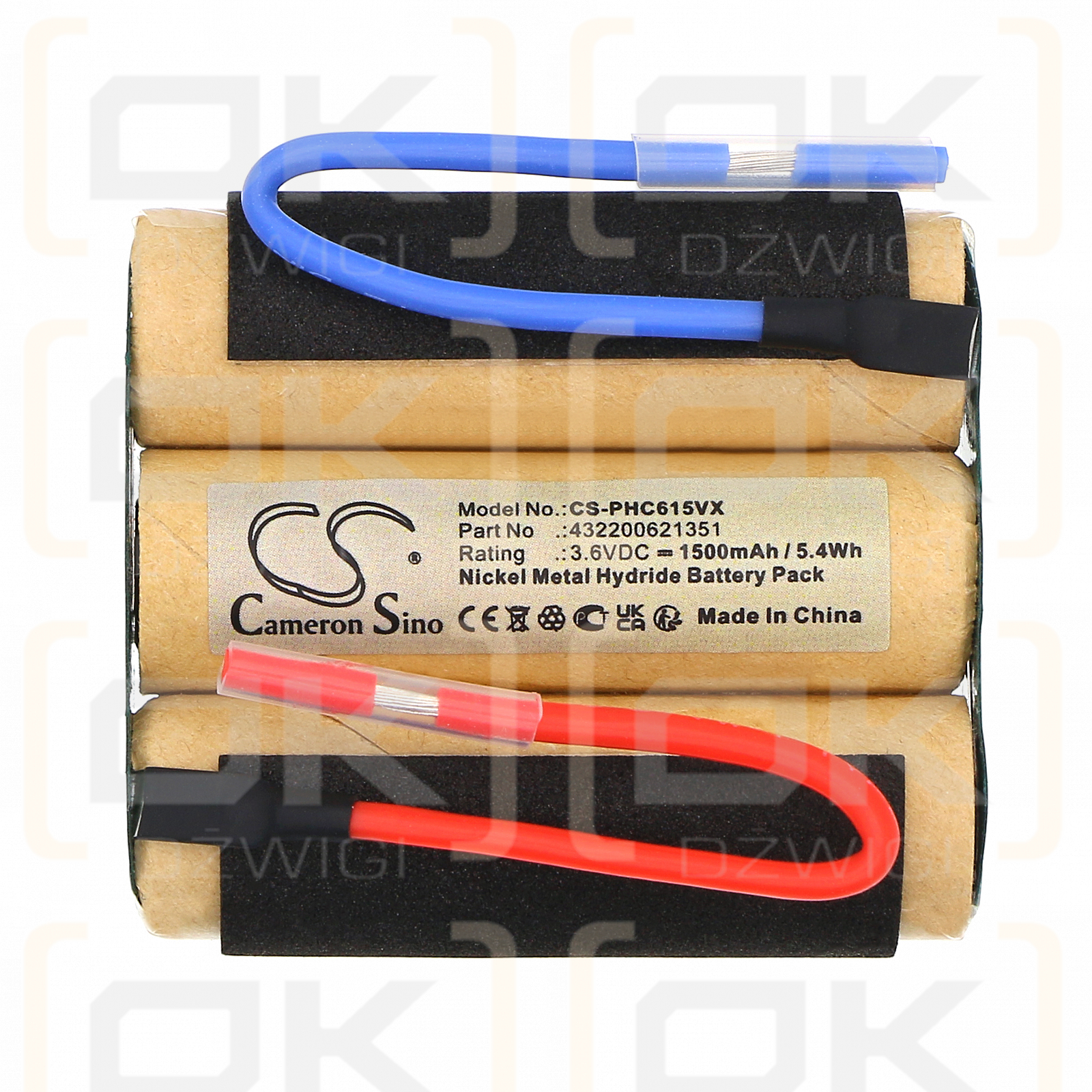 Philips FC6152/01 / 432200621351 1500mAh Ni-MH 3.6V (Cameron Sino)