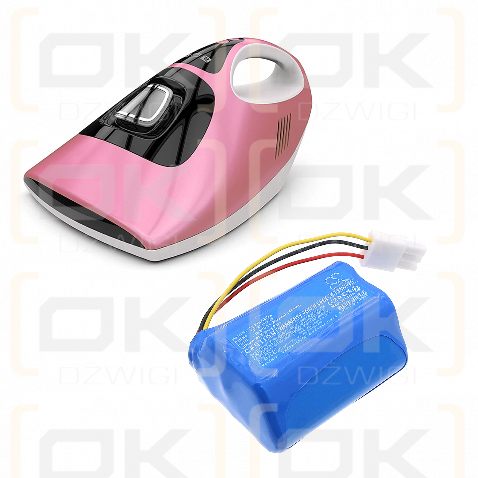 Philips FC6331 / 5ICR19/65-25 2600mAh Li-ion 18.5V (Cameron Sino)
