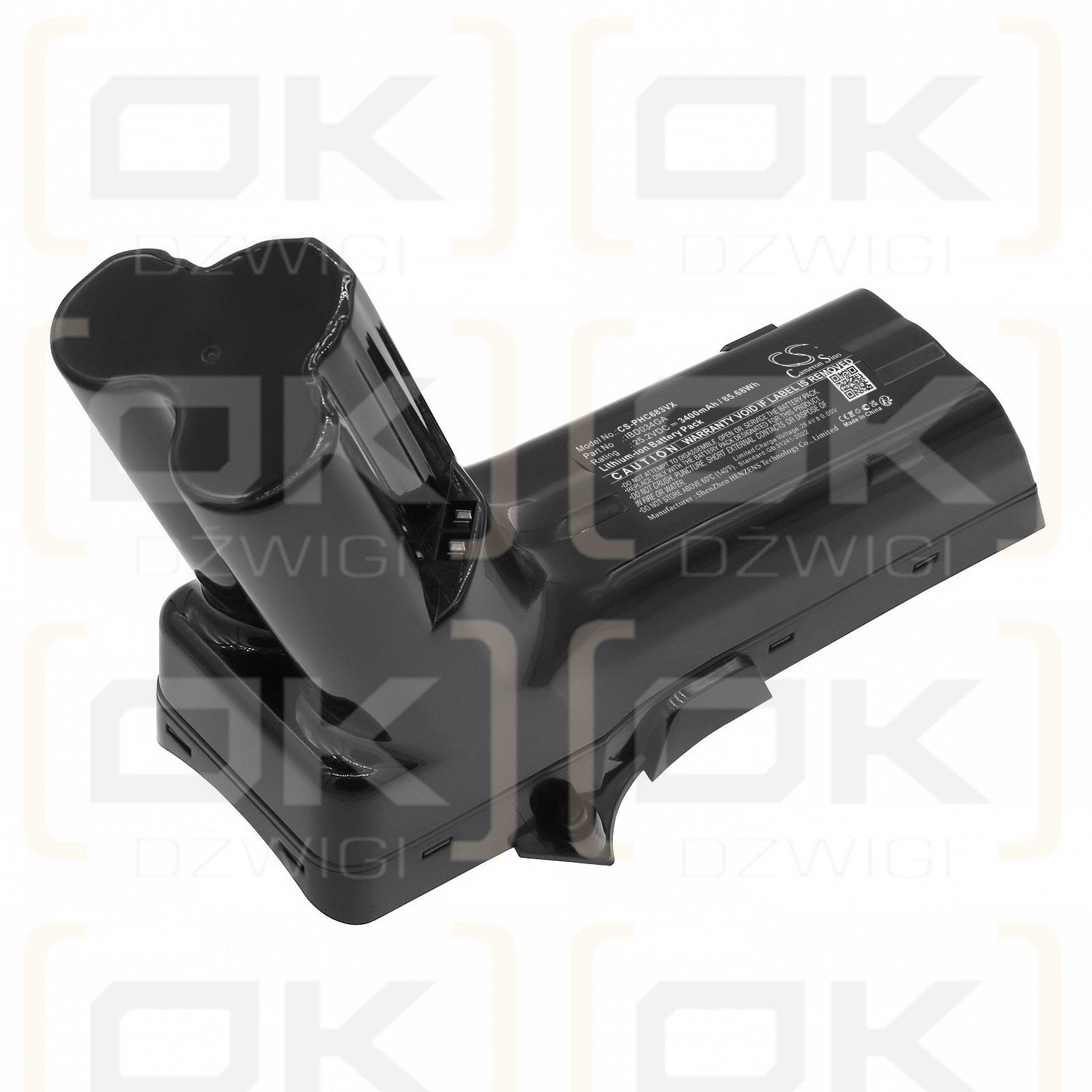 Philips XC8349/01 / 1BD0346A 3400mAh Li-ion 25.2V (Cameron Sino)