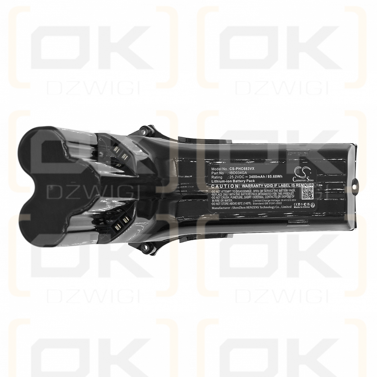 Philips XC8349/01 / 1BD0346A 3400mAh Li-ion 25.2V (Cameron Sino)