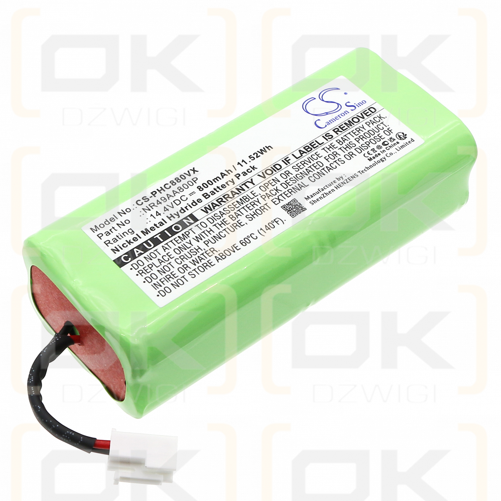Philips FC8801 / NR49AA800P 800 мАч Ni-MH 14,4 В (Cameron Sino)