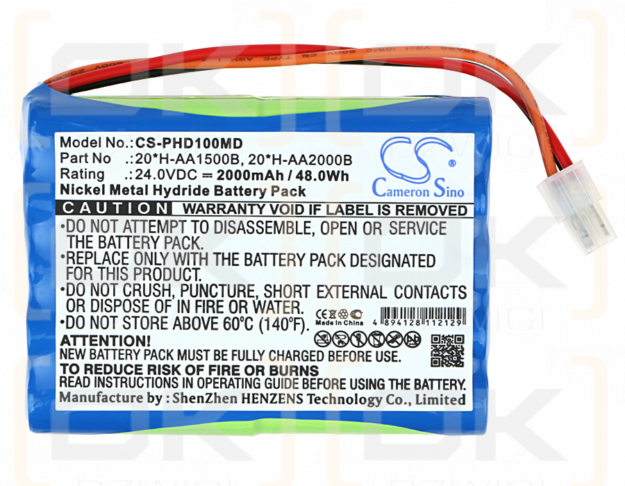 Philips Dameca Siesta y Breasy / 20*H-AA1500B 2000mAh Ni-MH 24.0V (Cameron Sino)