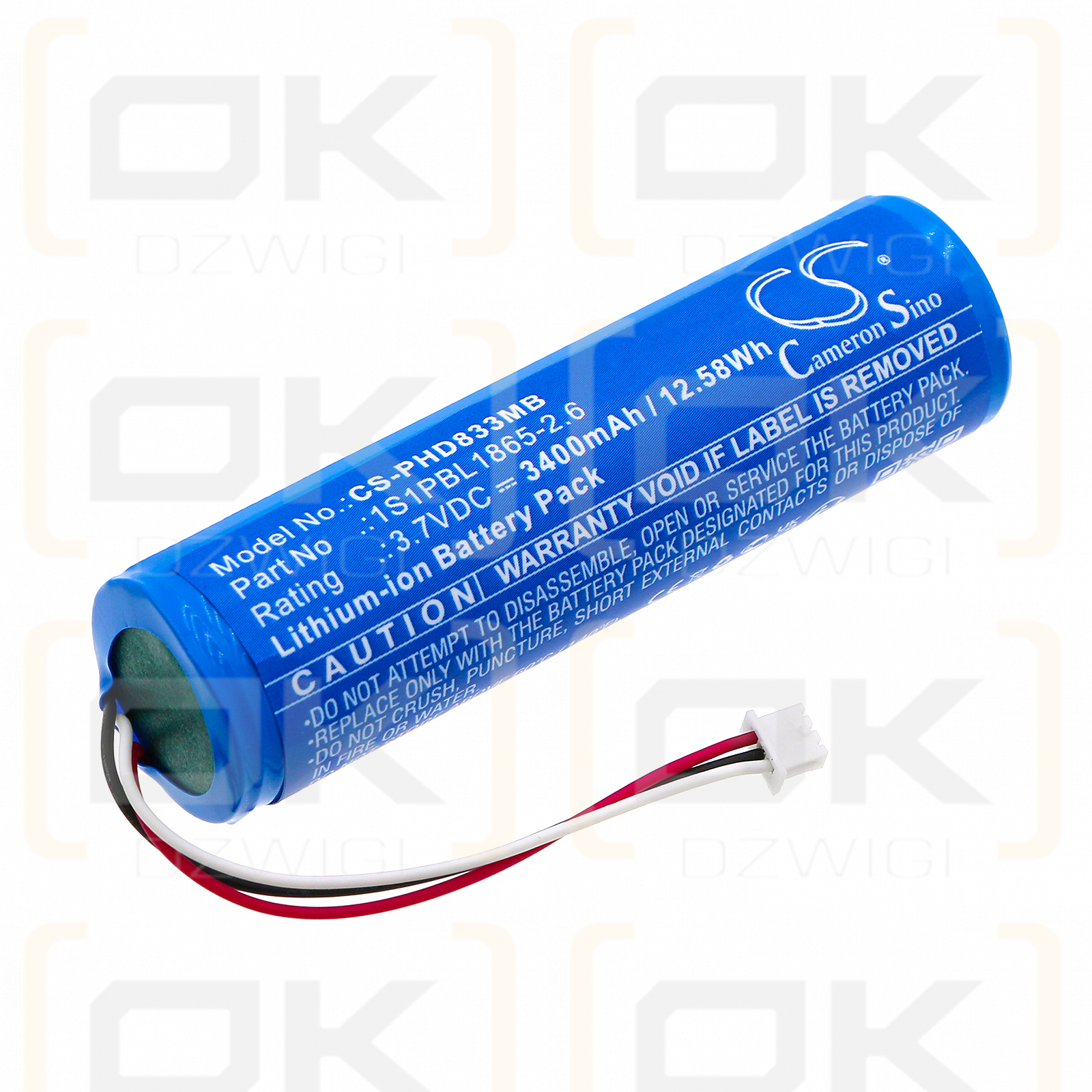 Philips Avent SCD841/26 / 1S1PBL1865-2.6 3400mAh Li-ion 3.7V (Cameron Sino)