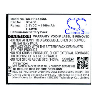 Philips Xenium E135x / AB1200CWMT 1100 mAh Li-Ion 3,7 V (Cameron Sino)