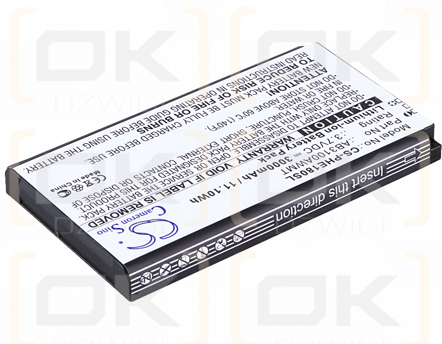 Philips CTX1560 / AB3100AWMT 3000 mAh Li-Ion 3,7 V (Cameron Sino)