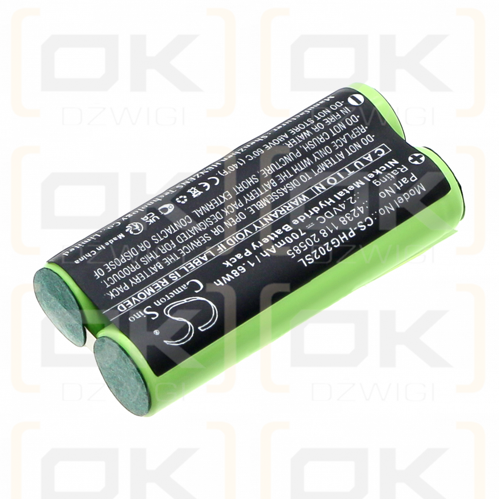 Philips Norelco BG2028 / 4238 118 20585 700 mAh Ni-MH 2,4 V (Cameron Sino)